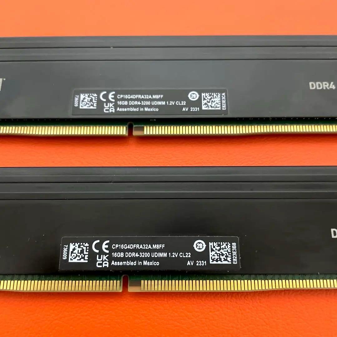 メモリー CRUCIAL DDR4 PRO 3200MHz 32GB (16GBx2)