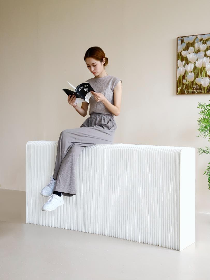 ディスプレイラック 展示台 陳列台 組立不要 折りたたみ長さ2-3ｍ高さ38㎝