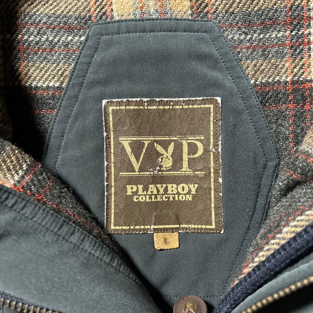90s PLAYBOY マルチポケット ハーフコート ジャケット ブルゾン