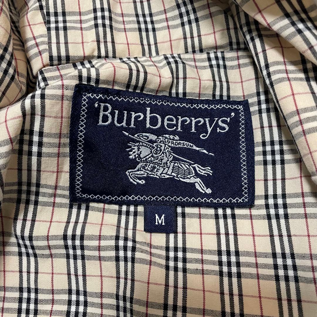Burberry ロゴ 刺繍 ナイロン ジャケット M ホワイト ノバチェック