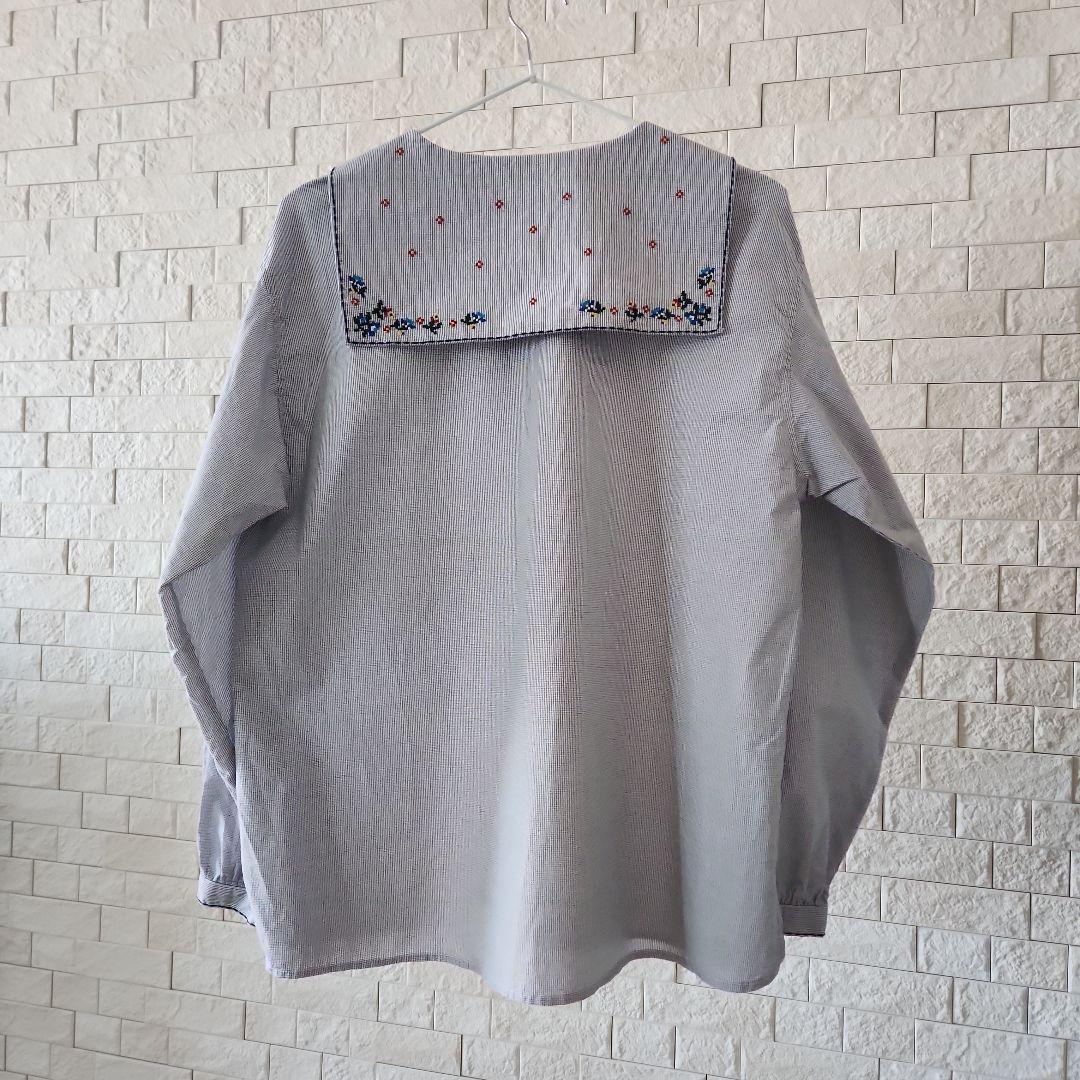 パーリッシィ　カントリー刺繍　セーラーブラウス