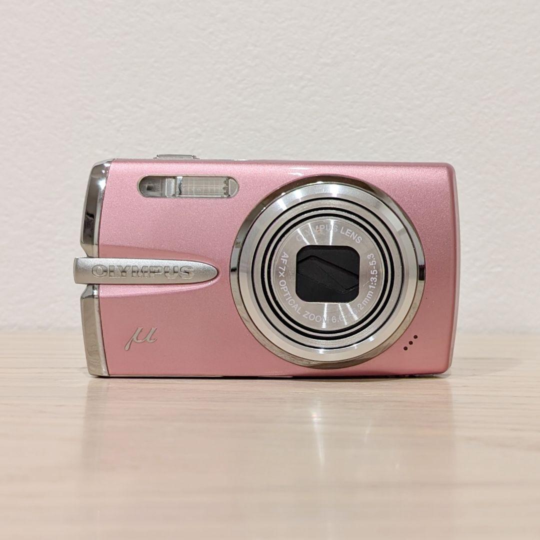 美品 動作確認済 OLYMPUS μ1020 ピンク デジカメ 付属品多数