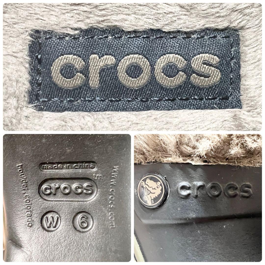 美品★Crocs クロックス サボサンダル コブラー ボア付き 人気 22cm