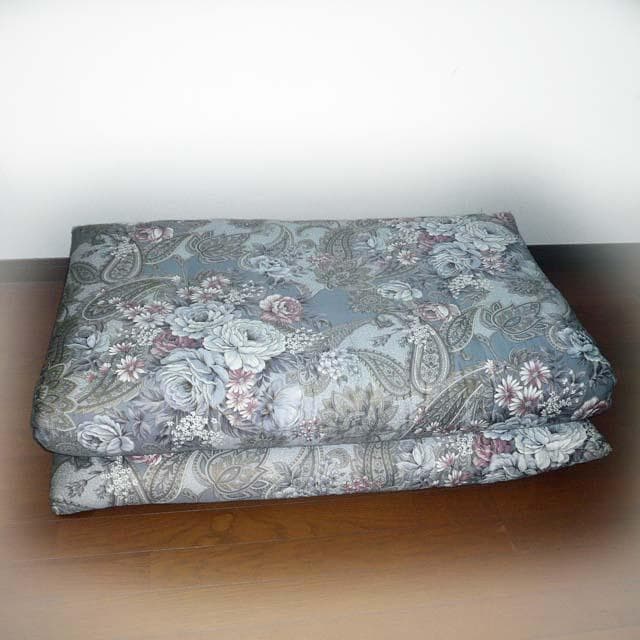 寝具 敷布団 シングル 和式 昔ながら グレー ピンク (T03)