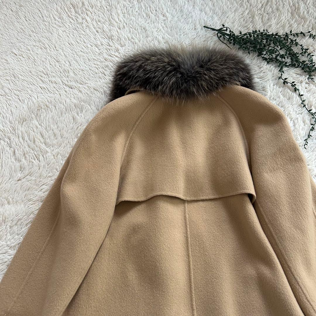 美品✨アドーア ゴールデンアイランドフォックスカシミヤ混 ウールコート