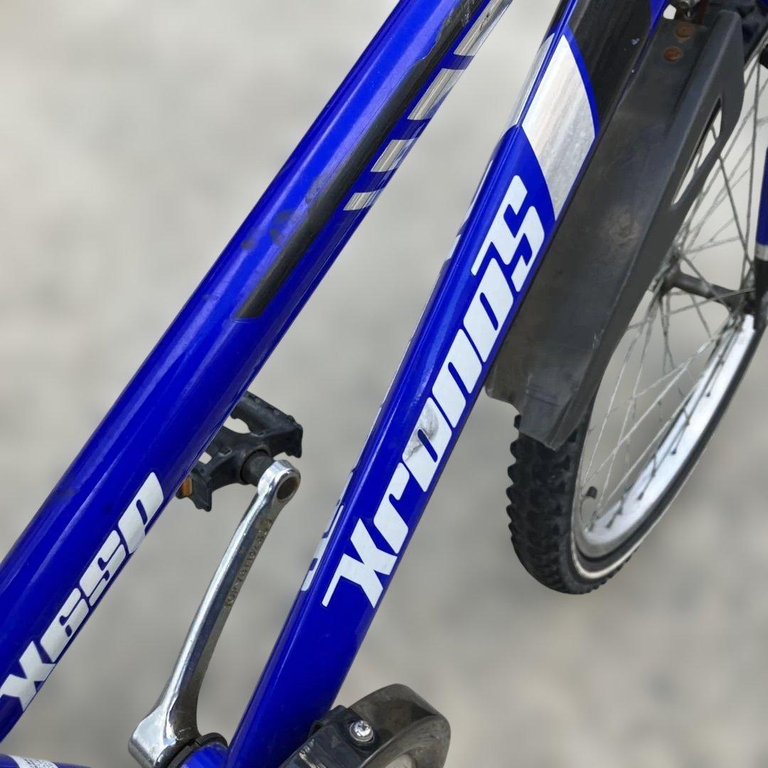 ジュニア自転車 20インチ シマノ6段変速 カゴ付き 青 手渡し 大阪茨木