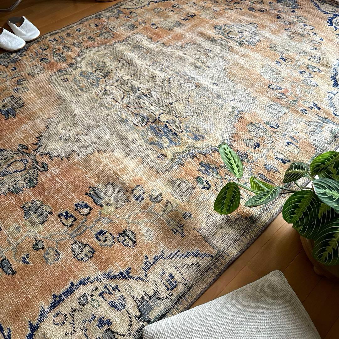 gigi（プロフ必読）　132×235擦れシャビートルコヴィンテージラグ