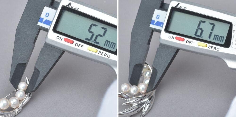 新品同様 ミキモト アコヤ真珠 ブローチ シルバー S刻印 重量10.3g