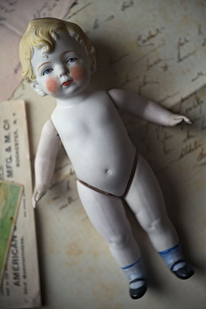 アンティーク ビスクドール ミニョネット ドイツ Hertwig オールビスク