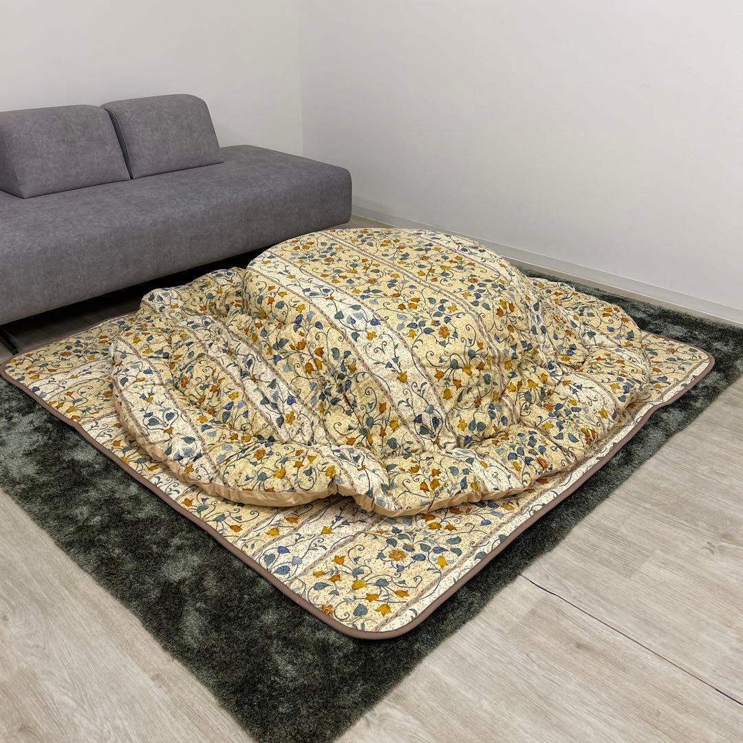 処分品☆こたつ布団掛敷セット 円形 丸いこたつ用布団 円形 北欧風