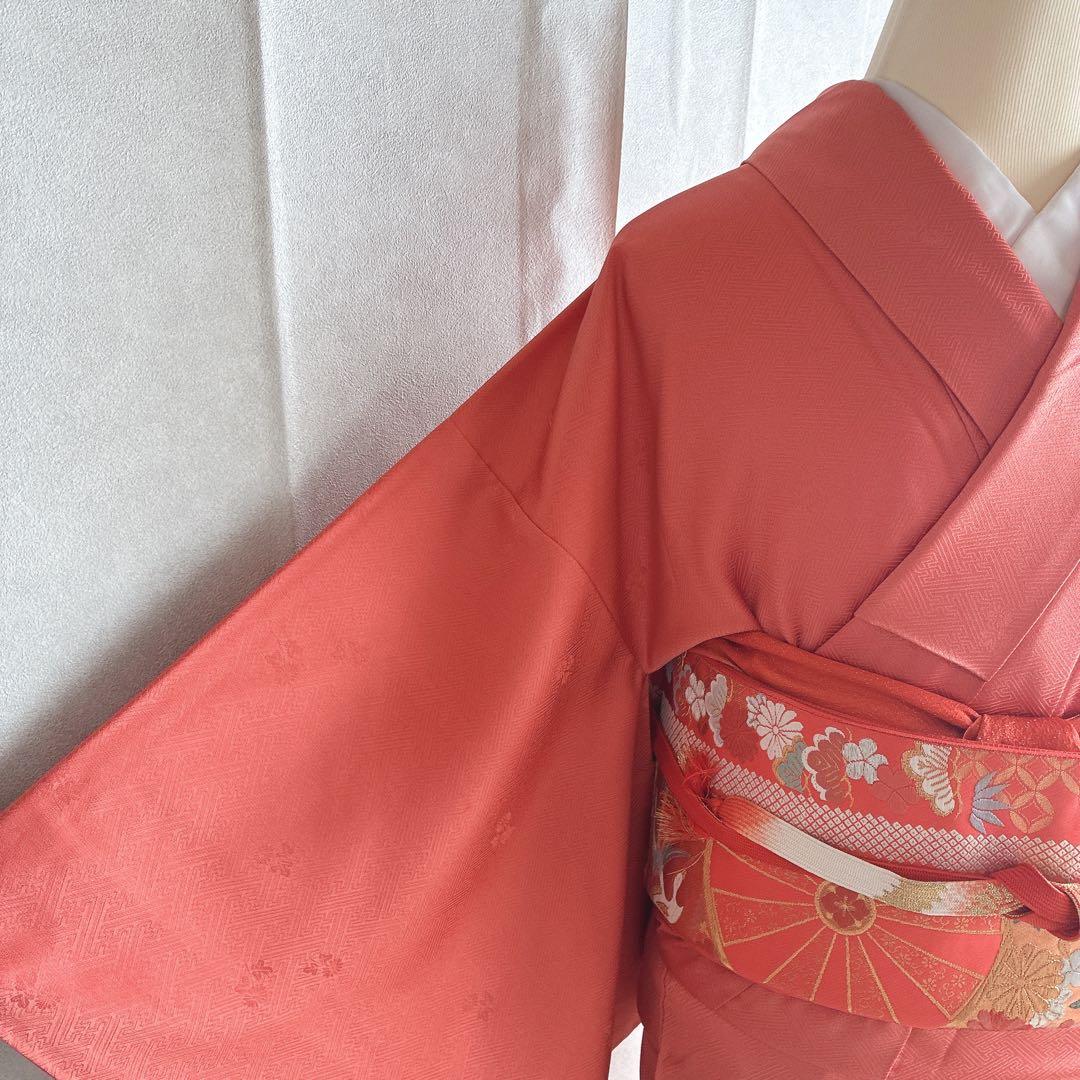 訪問着　フルセット　着物　トールサイズ　ロング丈　正絹　雅やか古典　G10