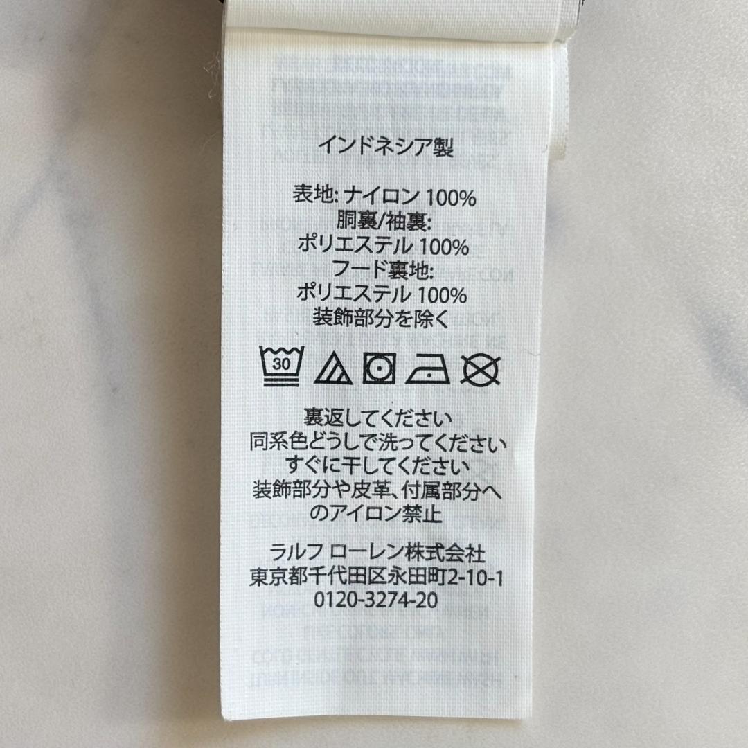 ポロラルフローレン パーカーナイロンジャケット ビッグポニー 袖ロゴ 黒 tu2