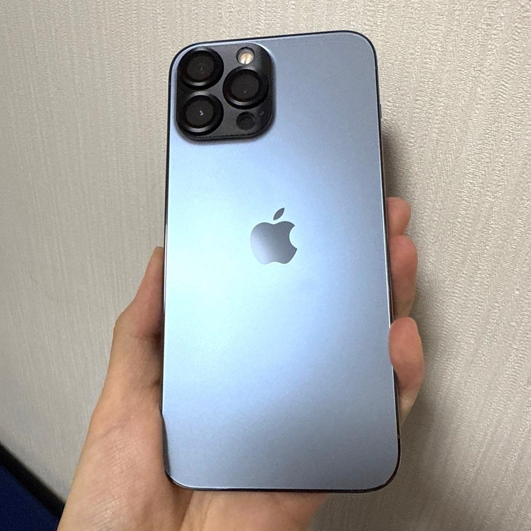 【美品】iPhone13 Pro Max 256gb 本体 シエラブルー