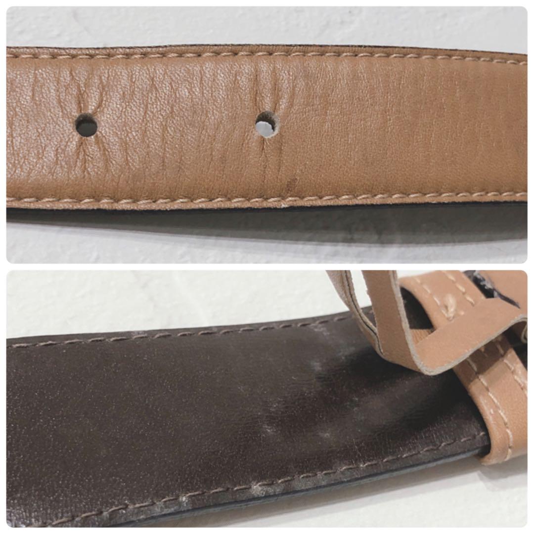 ☆GUCCI☆ グッチ 馬モチーフ バックルベルト ブラウン ゴールド金具