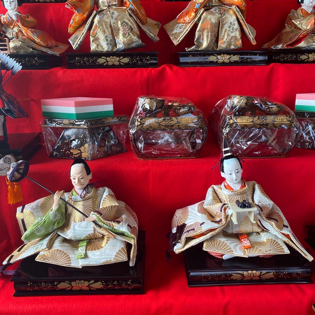 45号サイズ　50年前のひな祭り 雛人形　菊水作の製作者セット(陶器使用)