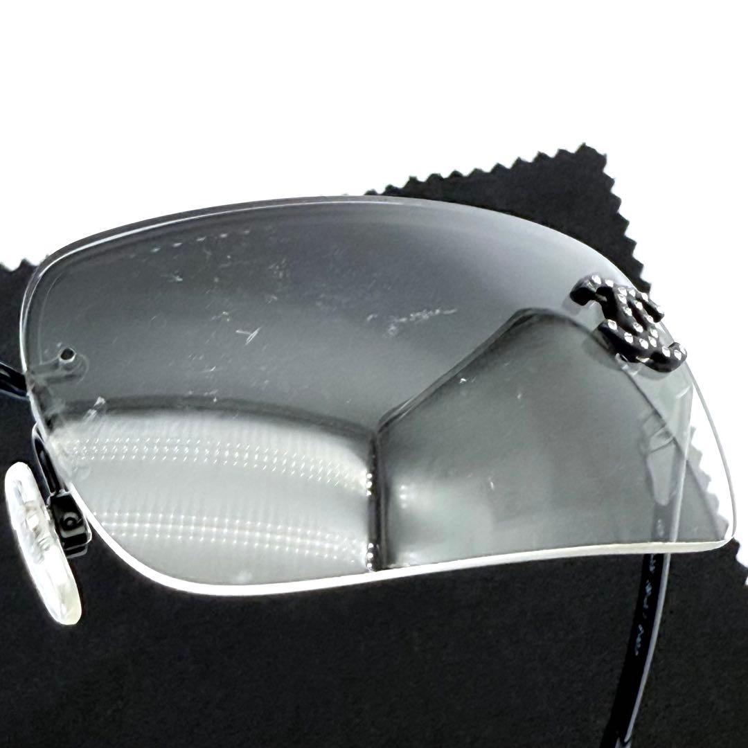 【良品】CHANEL シャネル　ハーフリム　スクエア　サングラス　ココマーク