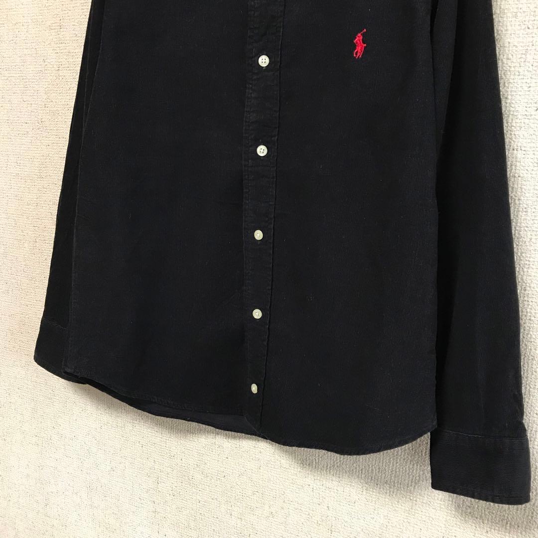 ポロラルフローレン　コーデュロイシャツ黒