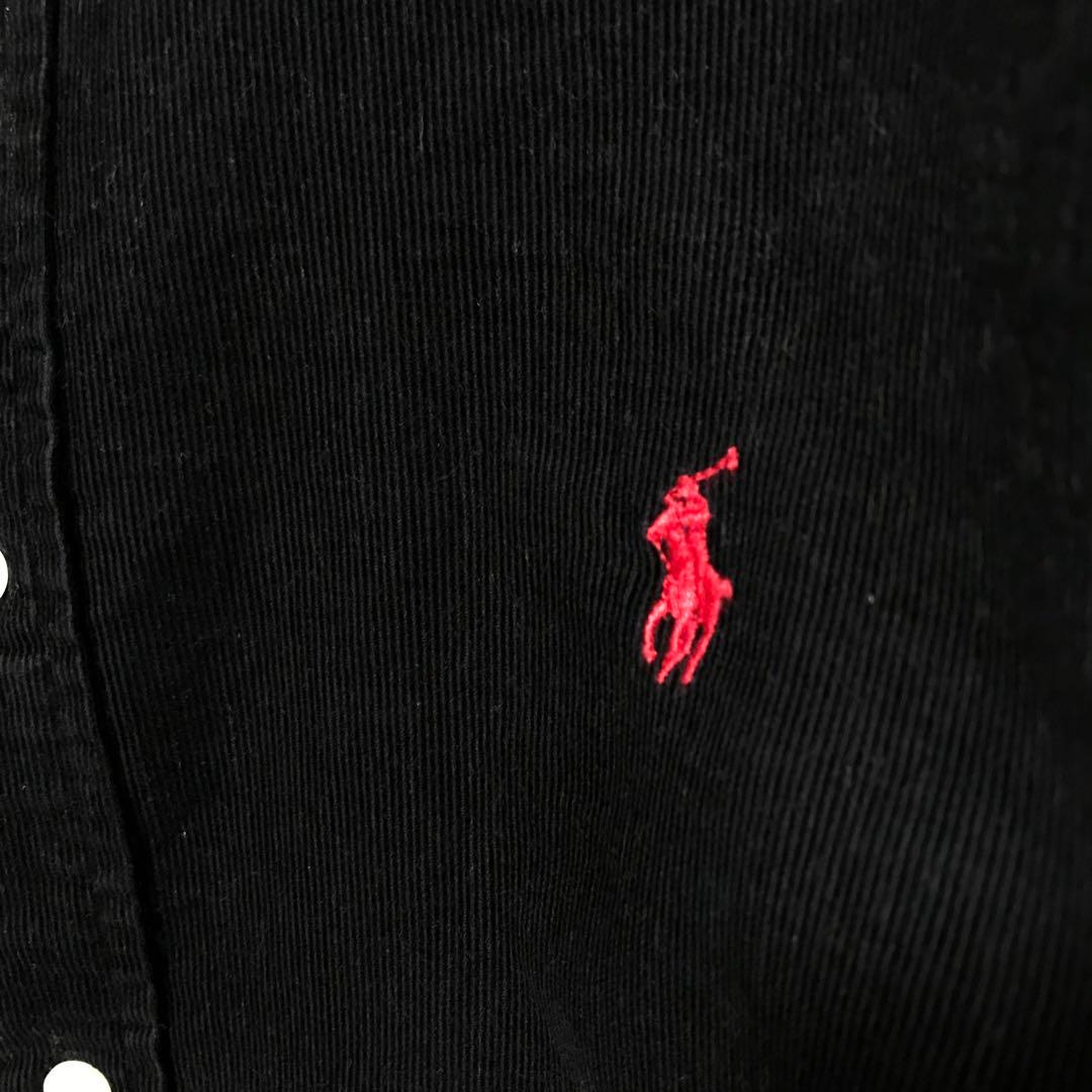 ポロラルフローレン　コーデュロイシャツ黒