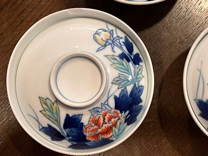 有田焼　蓋つき御飯茶碗五脚