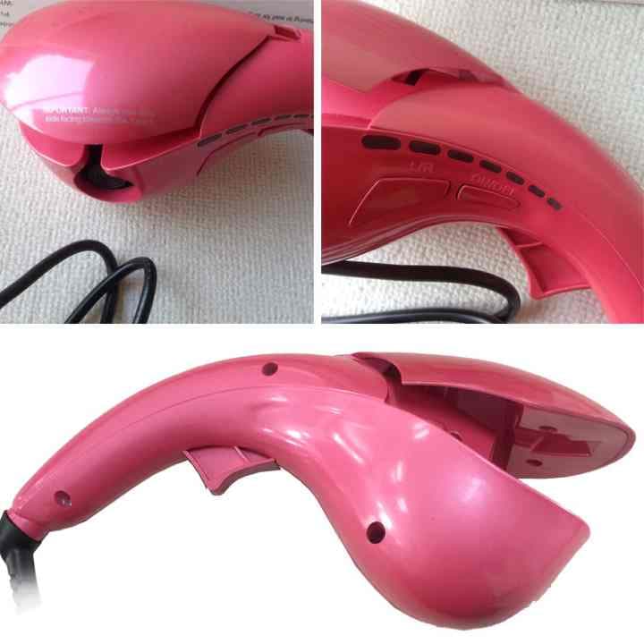 オートカールアイロン　ヘアアイロン　自動　巻き　セラミック素材 ピンク