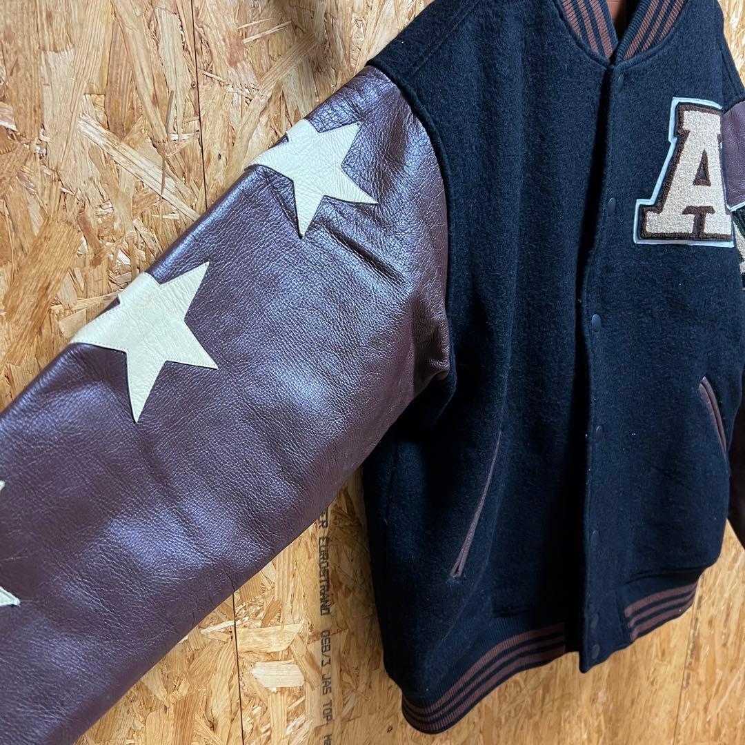 90s ヴィンテージAtmos スタジャン 黒・茶色