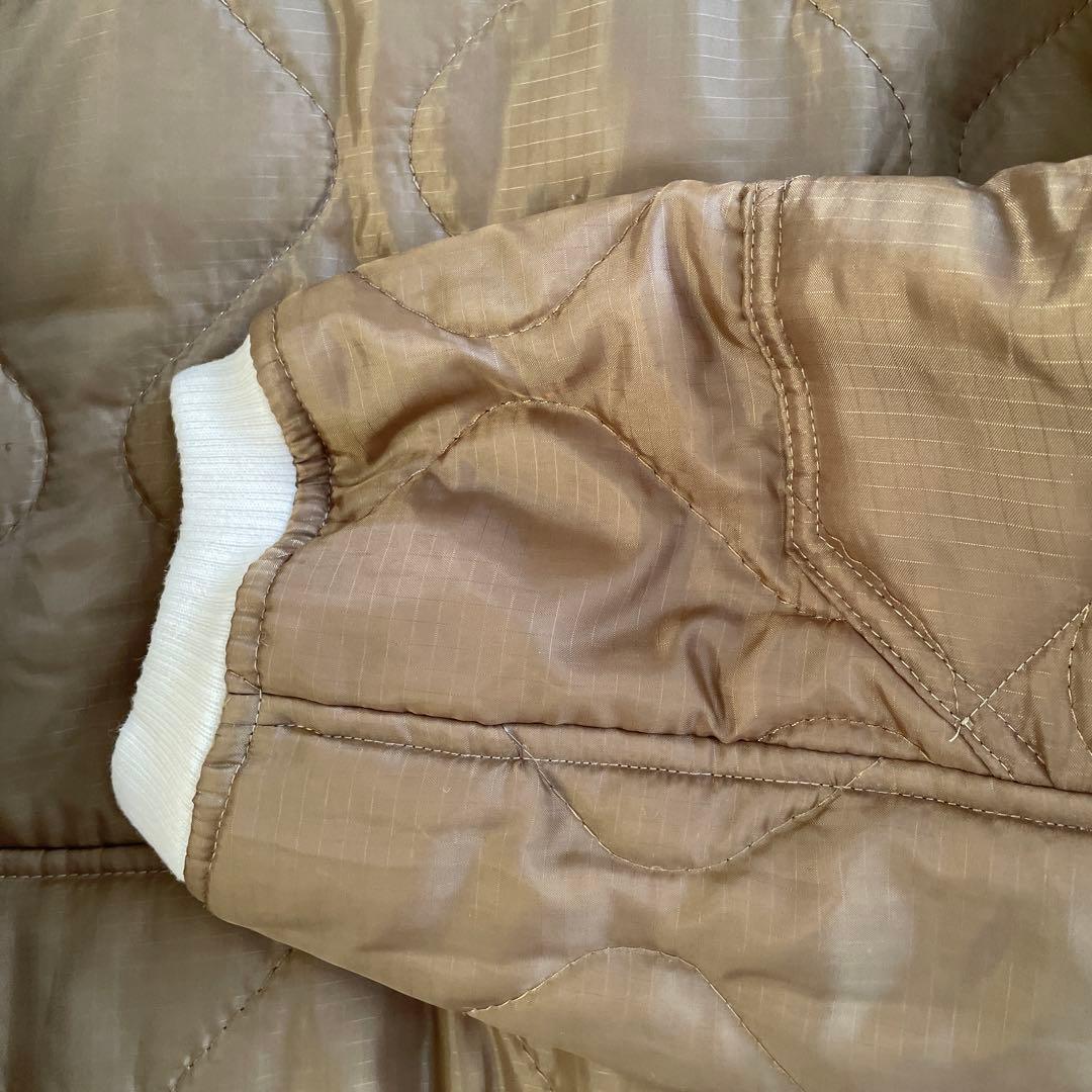 m.u × PRE_QUILTING LONG PULLOVER BEGE