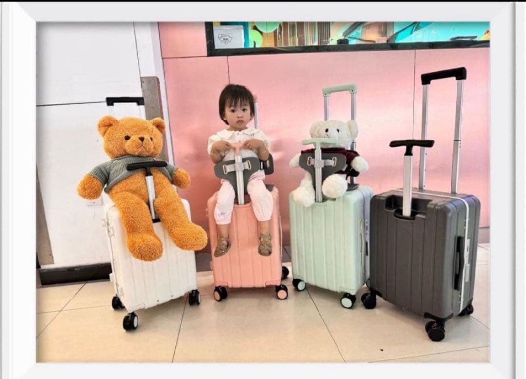 新品未使用 多機能子供乗れるスーツケース　40リットル　白