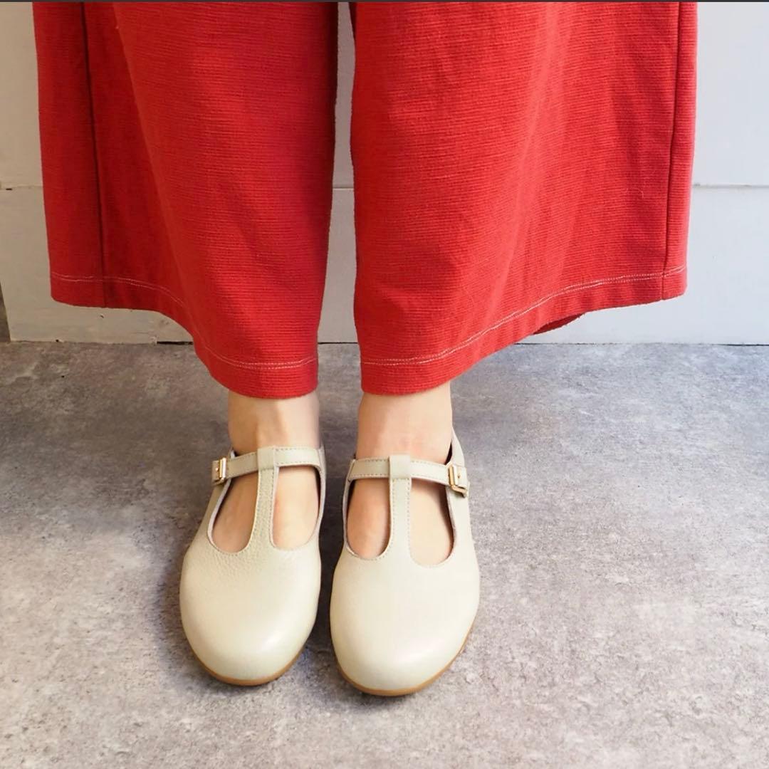 あしながおじさん デイリーユースしやすいTストラップシューズ パンプス 24cm