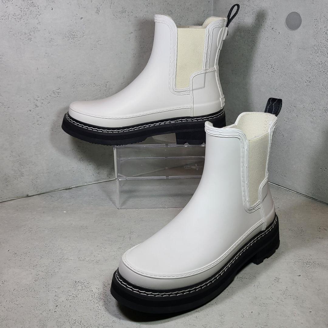 【HUNTER】サイドゴアレインブーツ　リファインド スティッチ ディテール