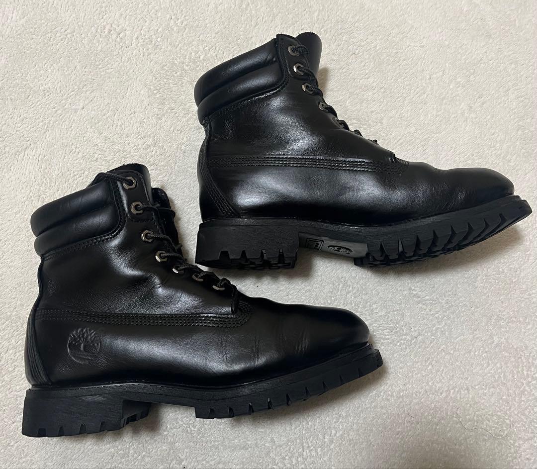 本革　timberland 6インチ　ブーツ　オールブラック　26㎝　レザー
