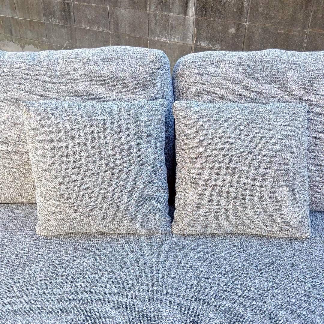 神奈川県引取希望 モダンデコ AQUA 3人掛けカウチソファ北欧 グレーブラウン