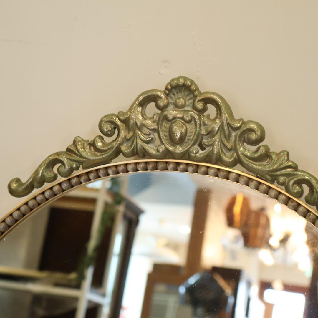 アンティーク調 ウォールミラー 壁掛け鏡 エレガント クラシカル ロココ調