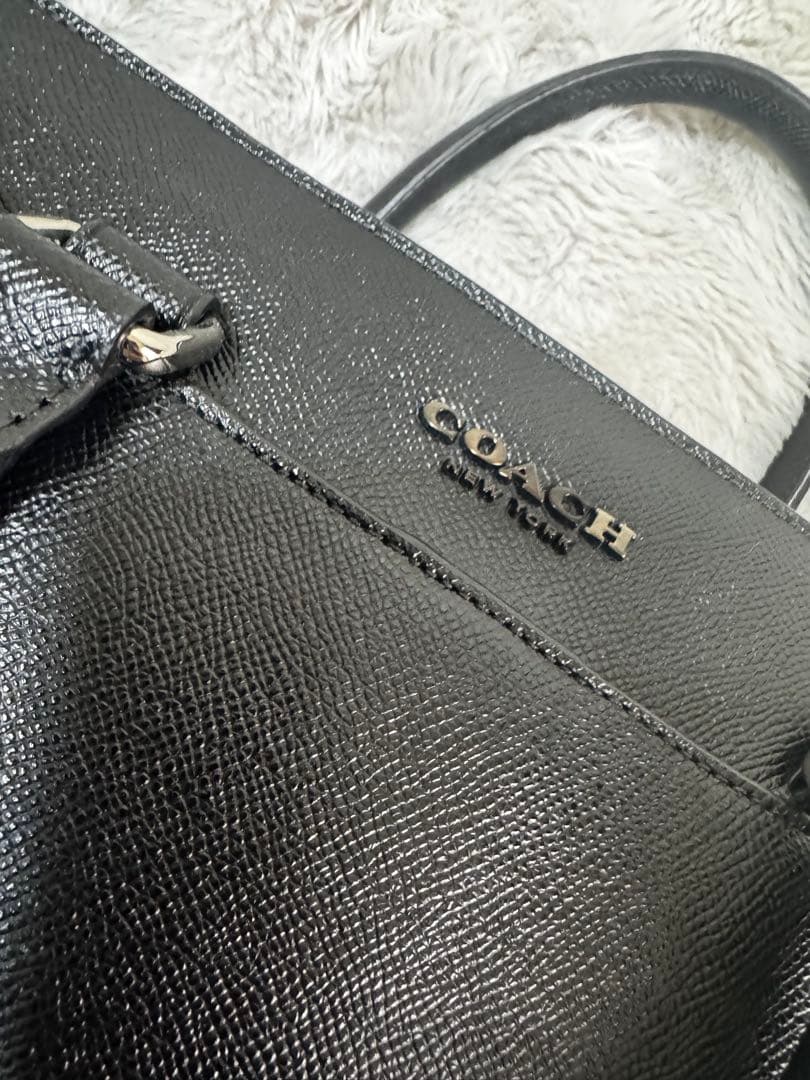 【新品】COACH レザービジネスバッククロスグレイン