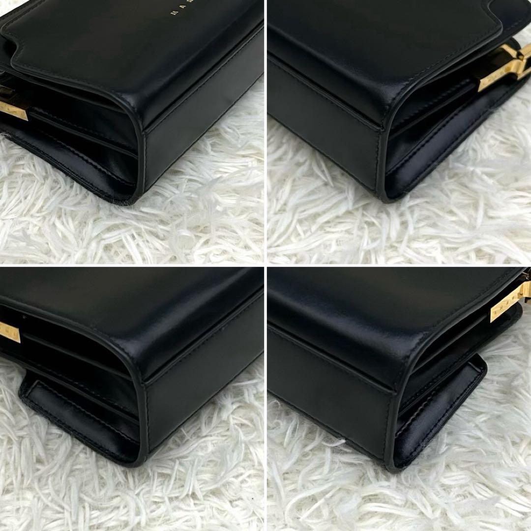 【未使用級】MARNI ナッパ カーフスキン バッグ 2way 定番 ブラック