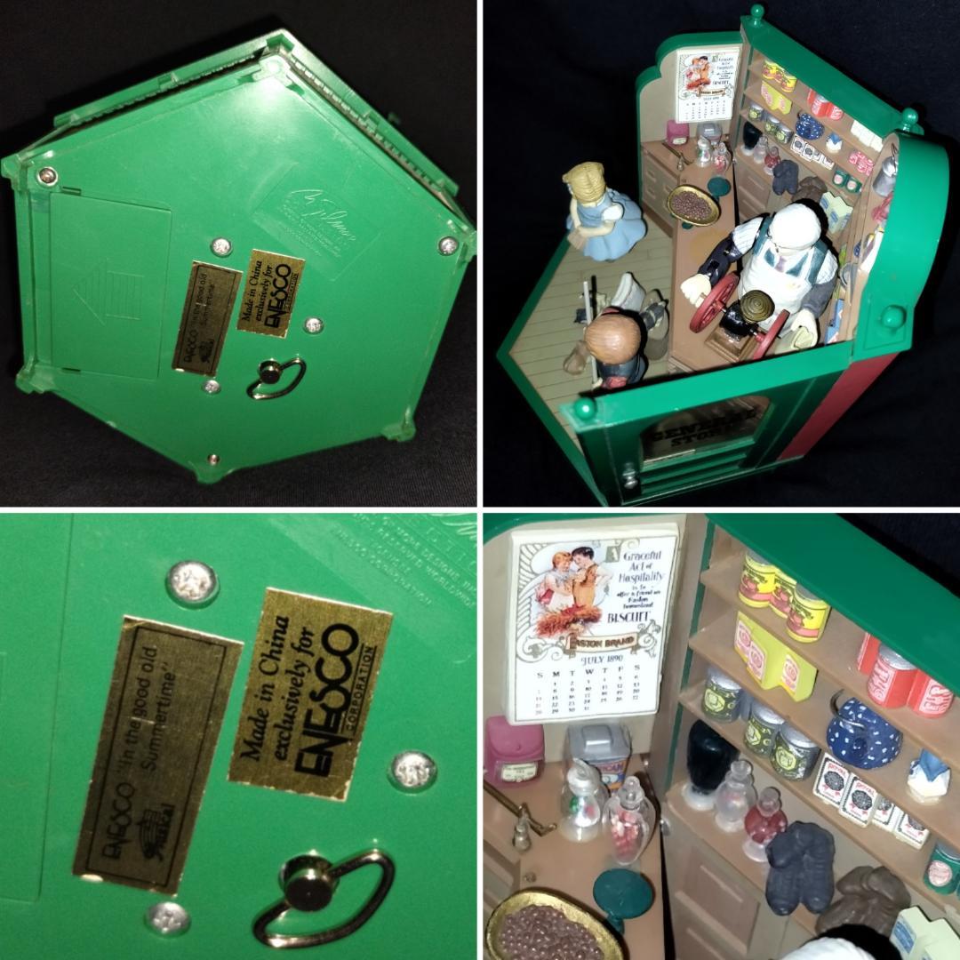 【美品】ENESCO エネスコ 電飾付最上級 オルゴール 喫茶店