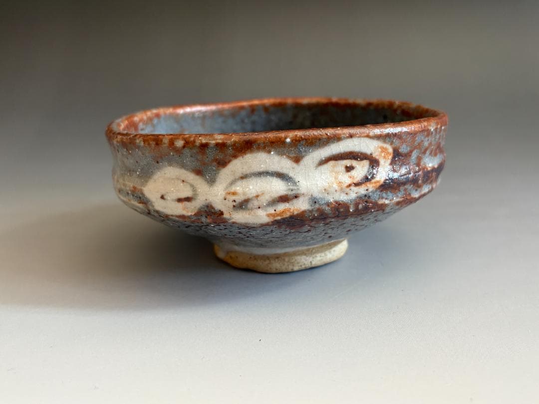 野中春清　鼠志野　平茶碗　即中斎書付　茶道具　表千家