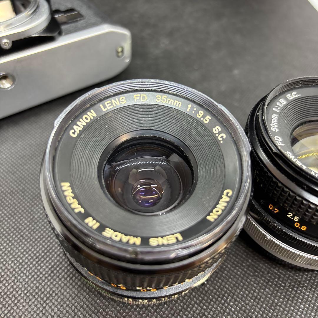 キャノン　一眼レフ　AE-1 FD 35mm 50mm レンズ付き