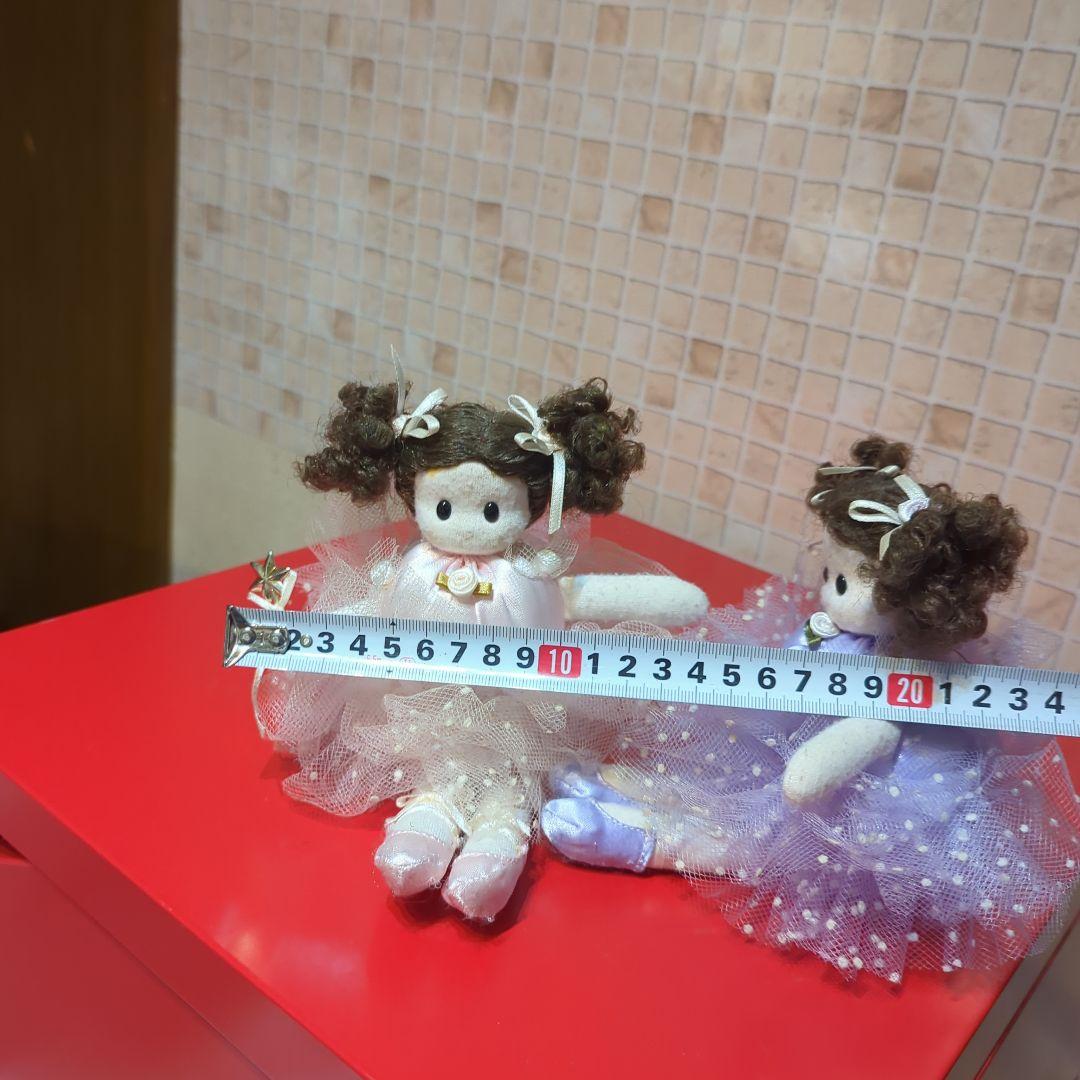 バレリーナオルゴール人形 2体セット ピンクと紫・昭和レトロ可愛い・Sylvia