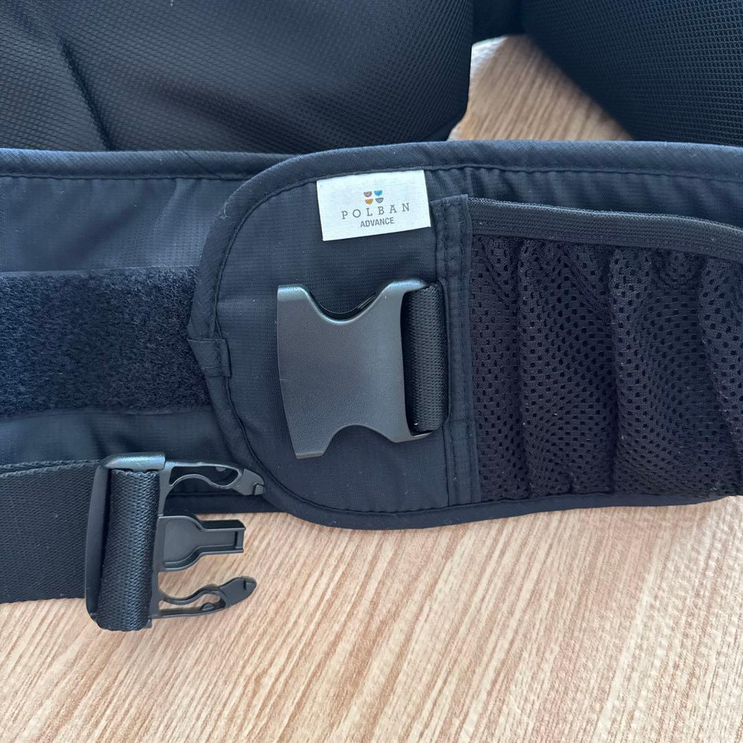 ポルバン アドバンス ヒップシート　ブラック　別売り専用シングルショルダーつき