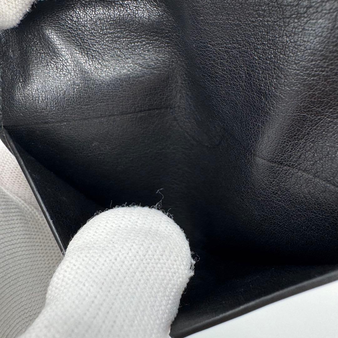 美品✨LOEWE 名刺入れ　ブラック　本革　リピートアナグラム