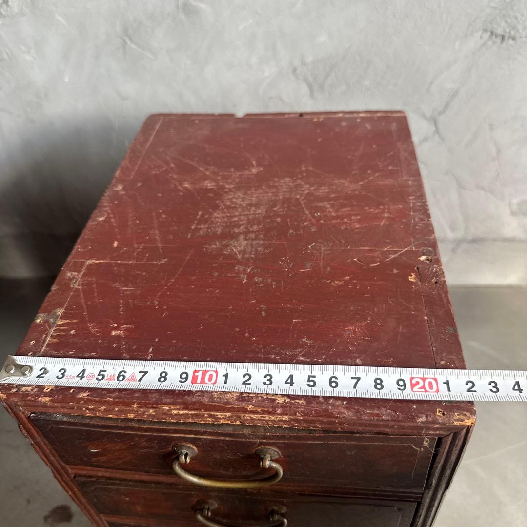 ヴィンテージ味のある素敵な木製小物収納 ❗️ダークブラウン