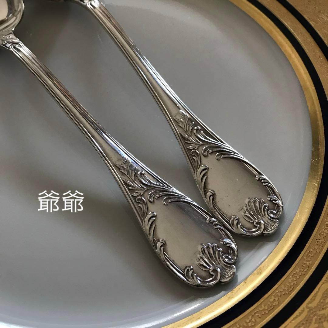 クリストフル／純銀（スターリングシルバー）フォーク&スプーン １組「マルリー」