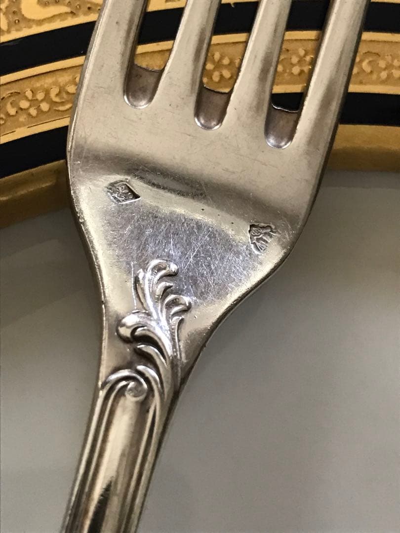 クリストフル／純銀（スターリングシルバー）フォーク&スプーン １組「マルリー」