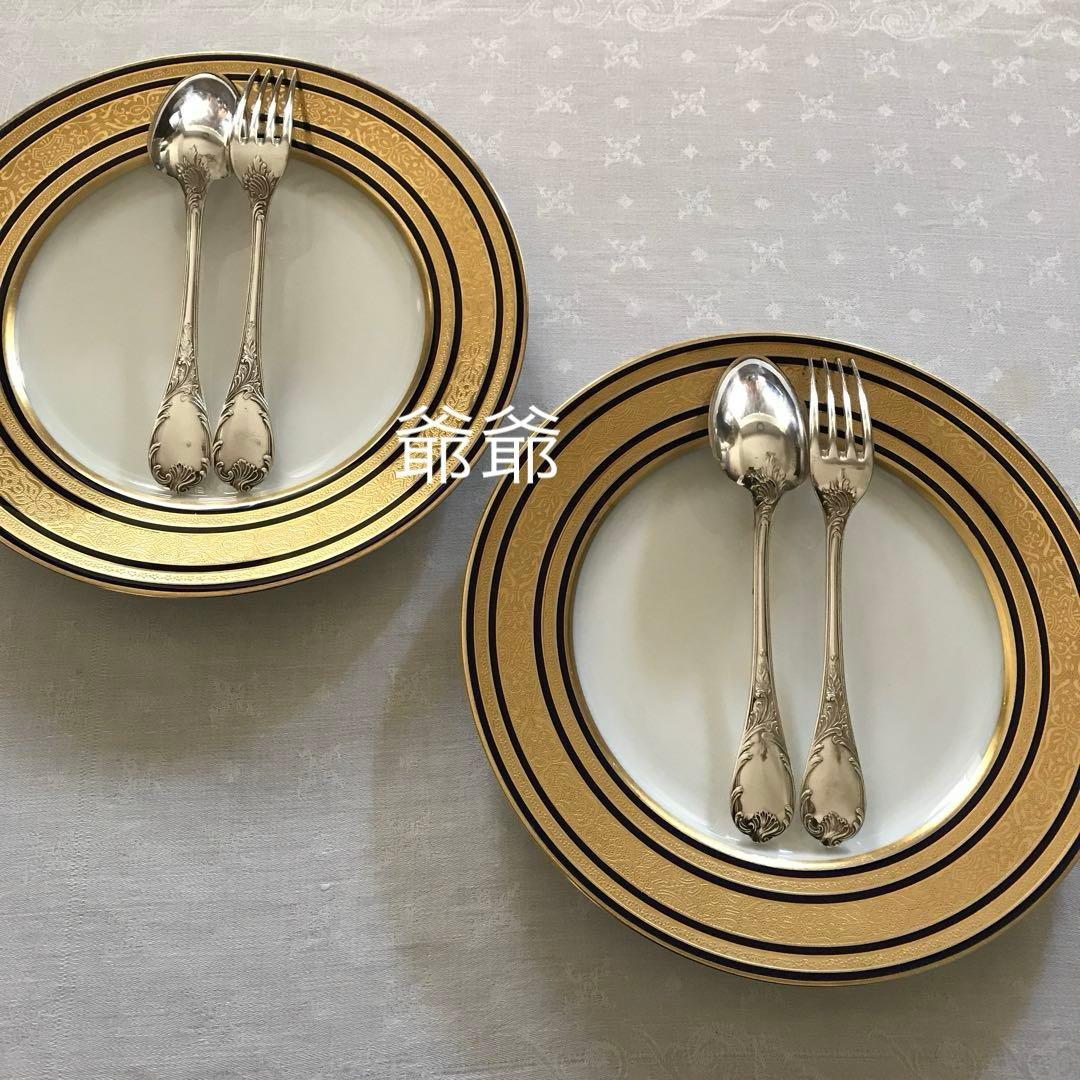 クリストフル／純銀（スターリングシルバー）フォーク&スプーン １組「マルリー」