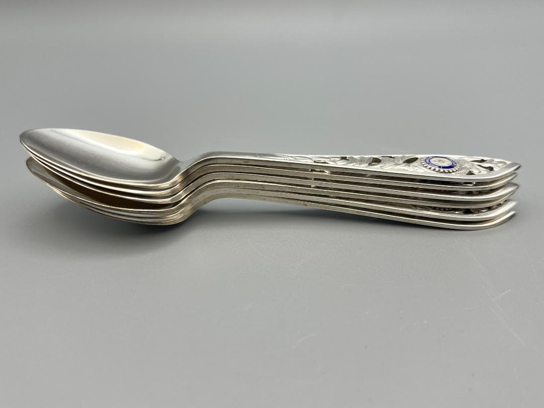 【海】SILVER　刻印　スプーン　6点セット　重量約104g　銀食器 銀細工