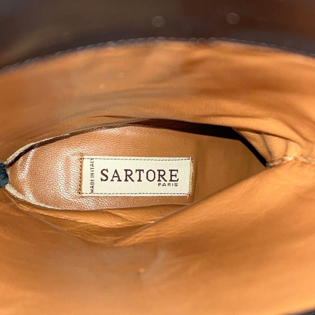 未使用品✨SARTORE サルトル　ロングブーツ　クロスベルト　ブラック　レザー