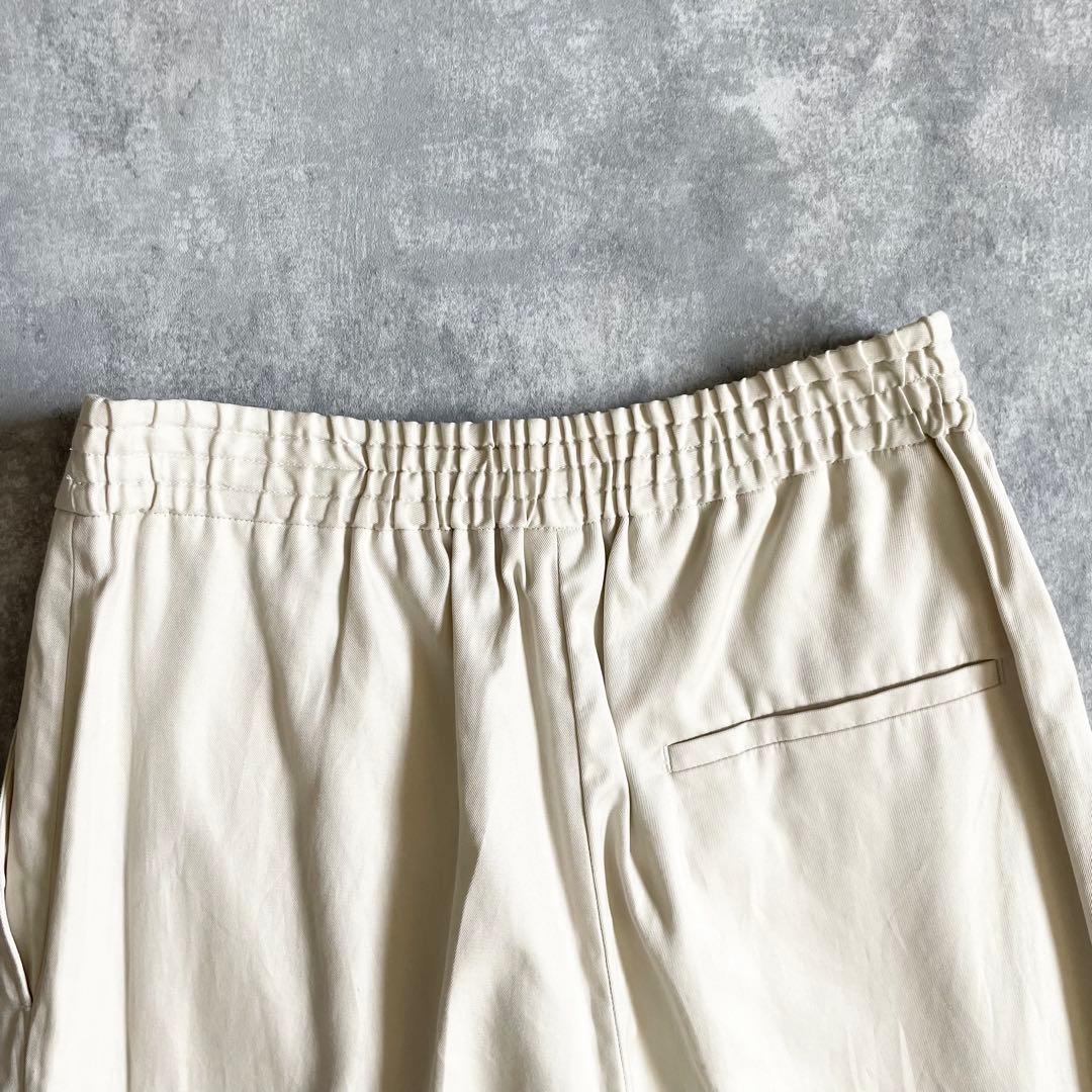 4666【美品】ドゥロワー　コットンツイルタックパンツ ツータック　スラックス
