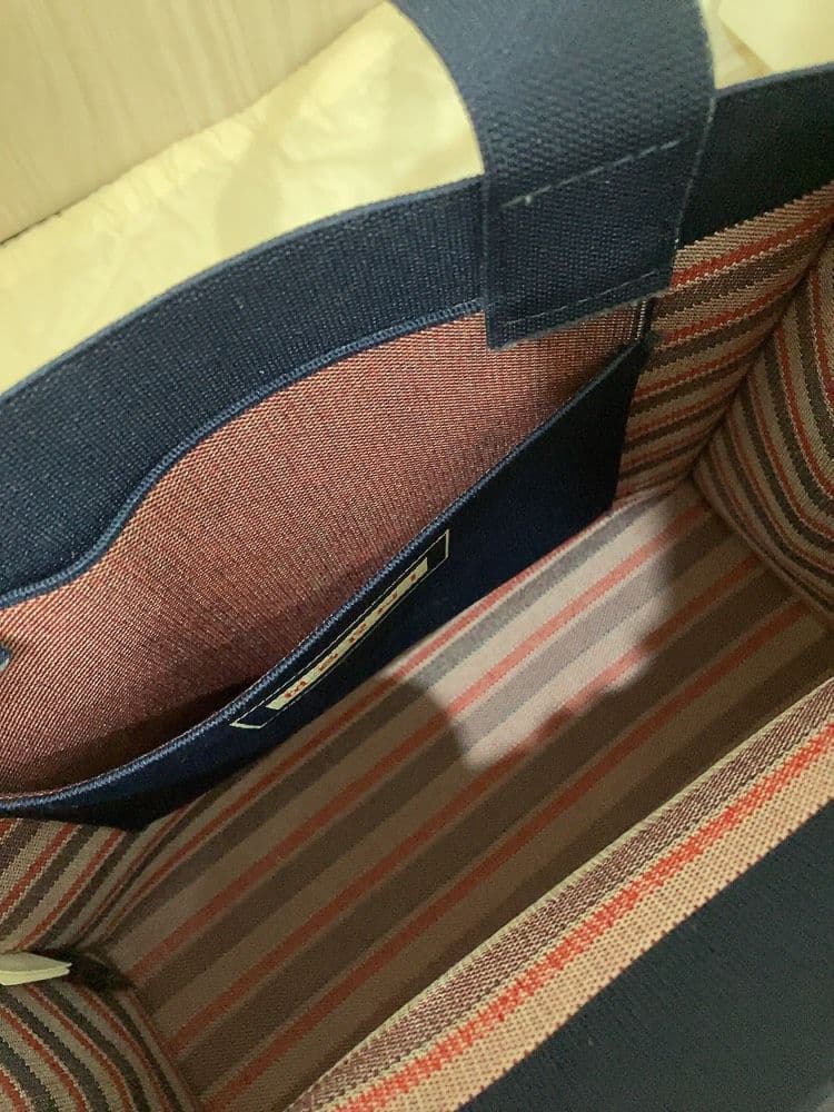 美品　MARNI マルニ　ジャガード　ボーダー　ハンドトートショルダーバッグ