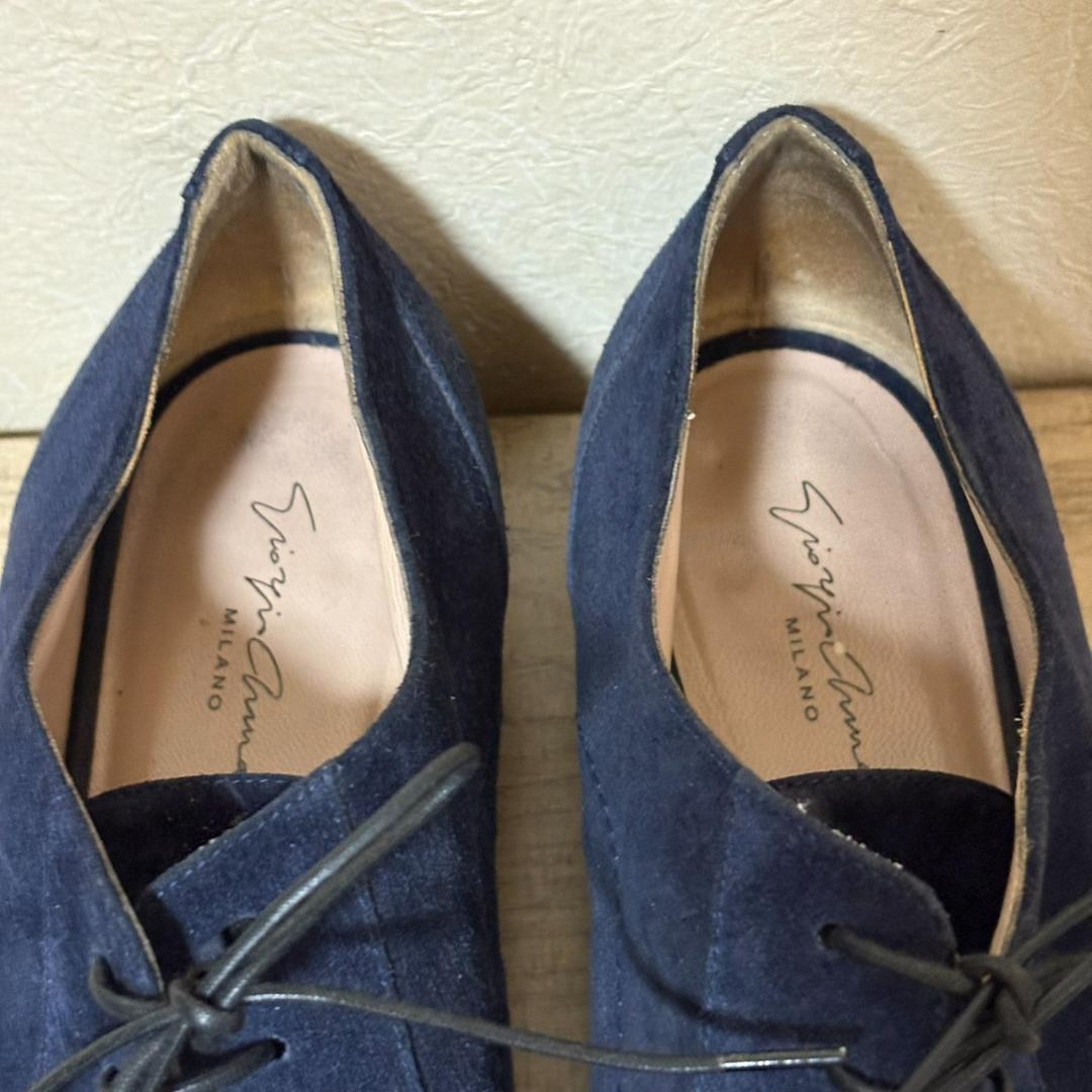 GIORGIO ARMANI スウェード ローファー 38 SIZE ネイビー
