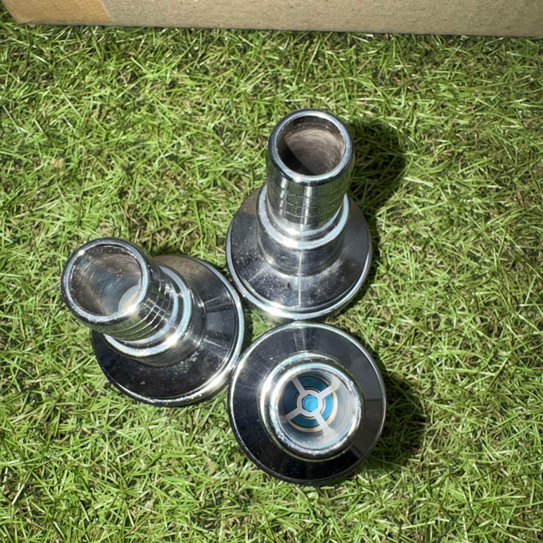 金属製シルバー蛇口 L字型散水用バルブ 3個セット［2265］
